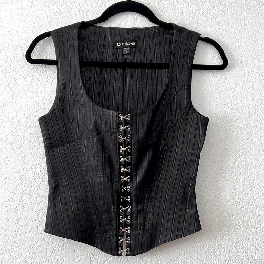 Vintage Y2K BEBE corset style top S